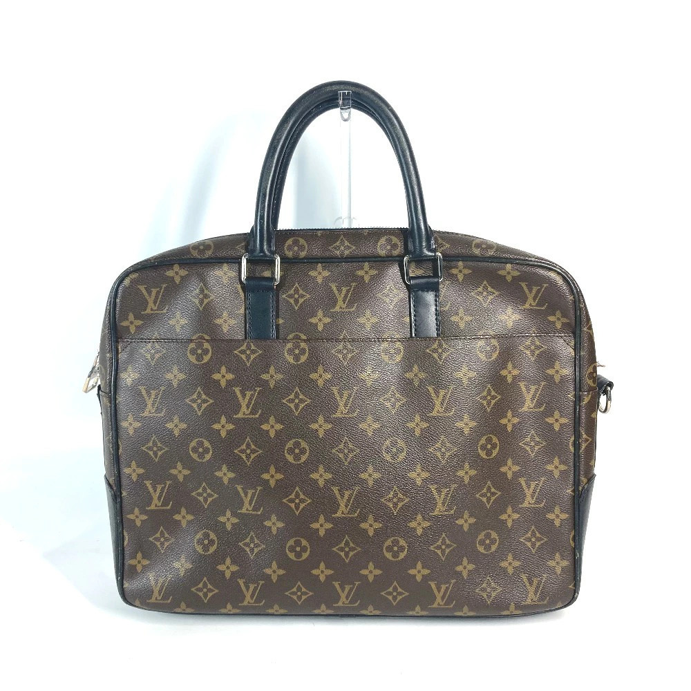 Louis Vuitton Briefcase Brown Document Business Bag Handbag Soft Macassar Brown